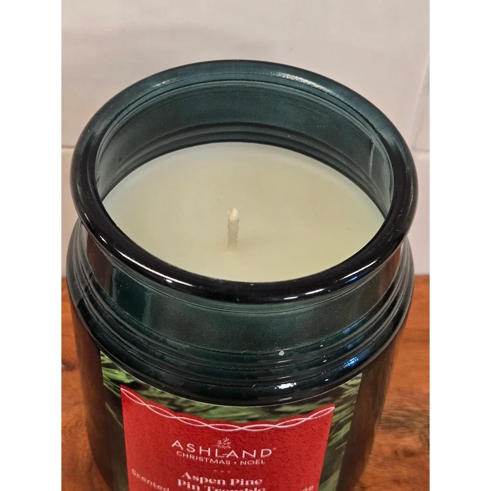 Ashland Christmas Noel Aspen Pine Scented Candle 16.4 oz Green Jar with Lid